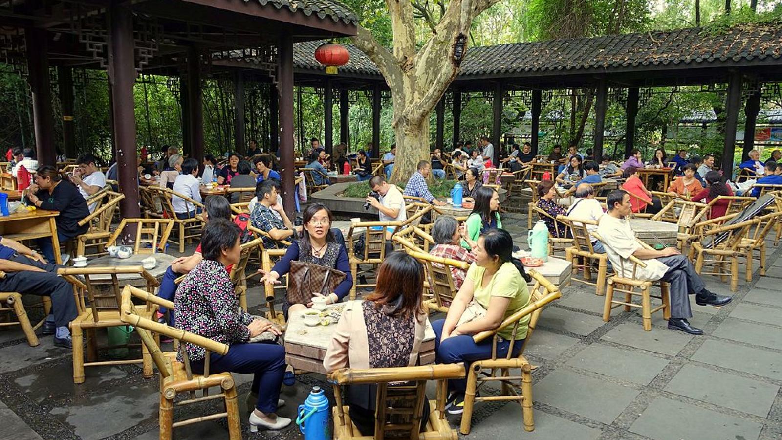 Salon de thé Chengdu China Peoples Park