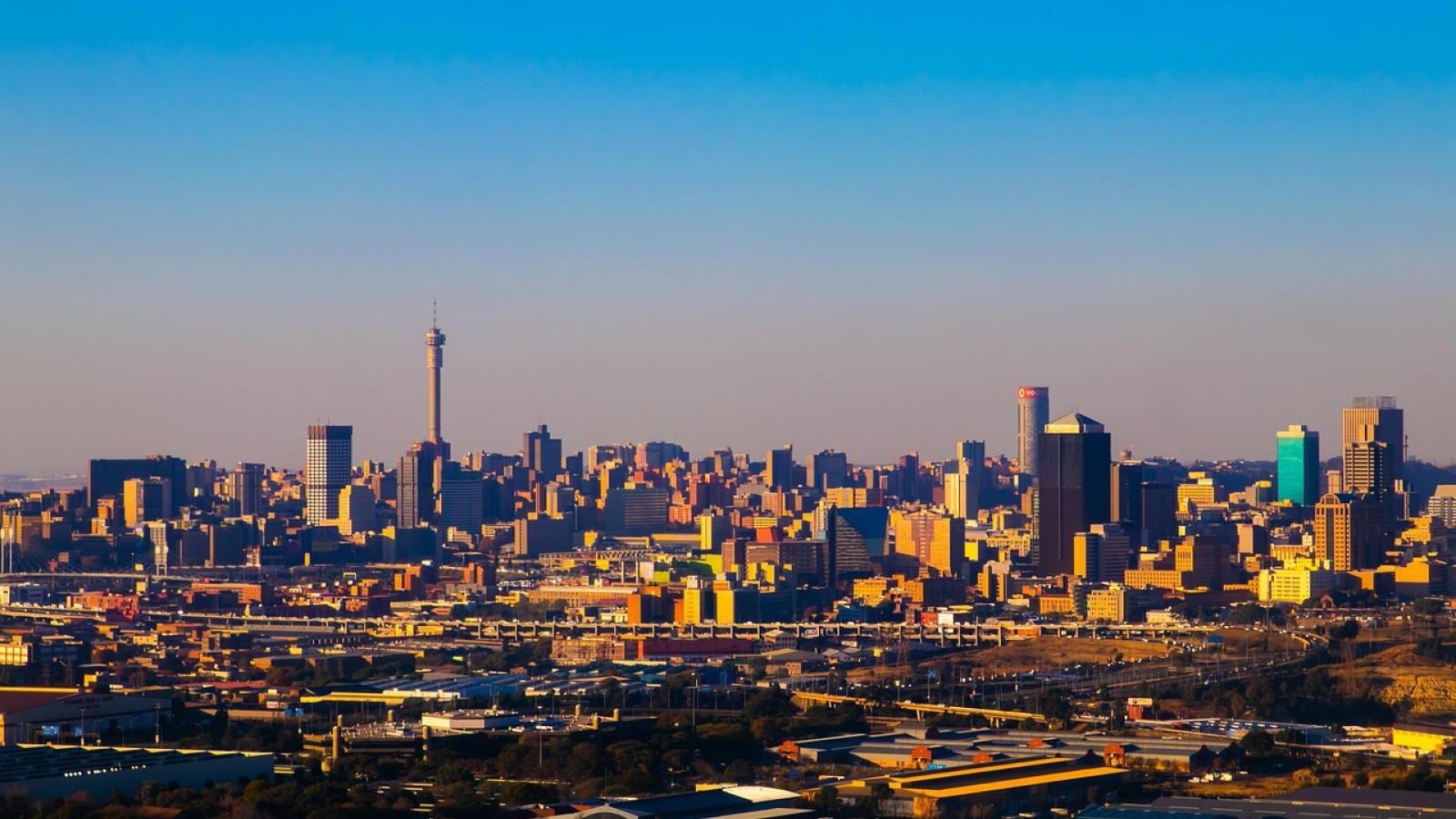 Vue aérienne de Johannesburg