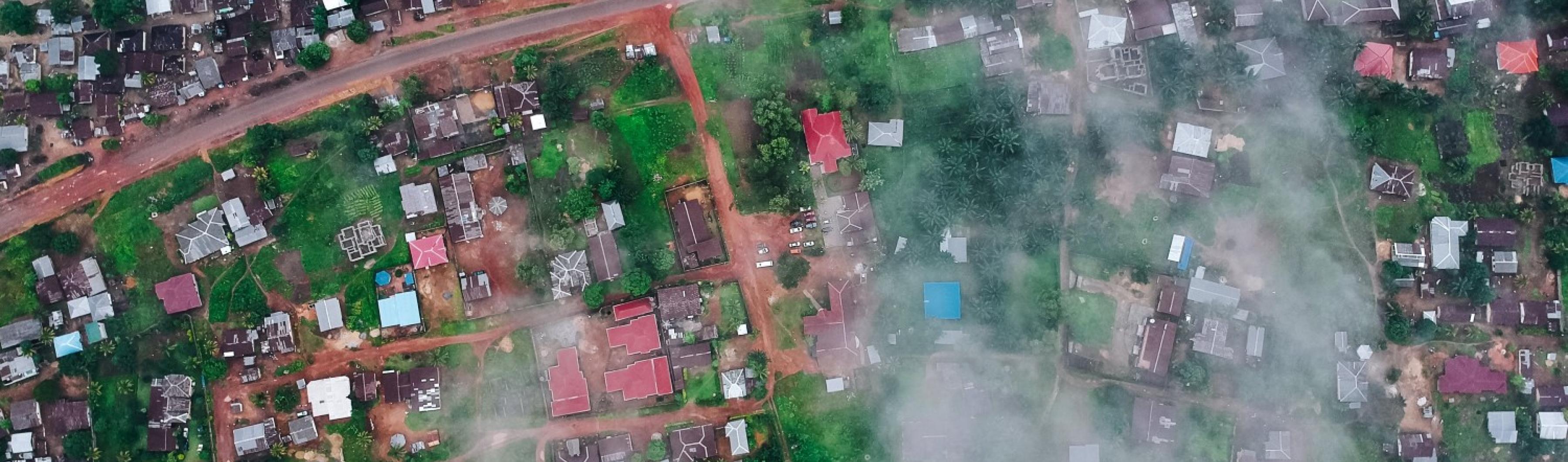 Vue aérienne de Freetown, Sierra Leone