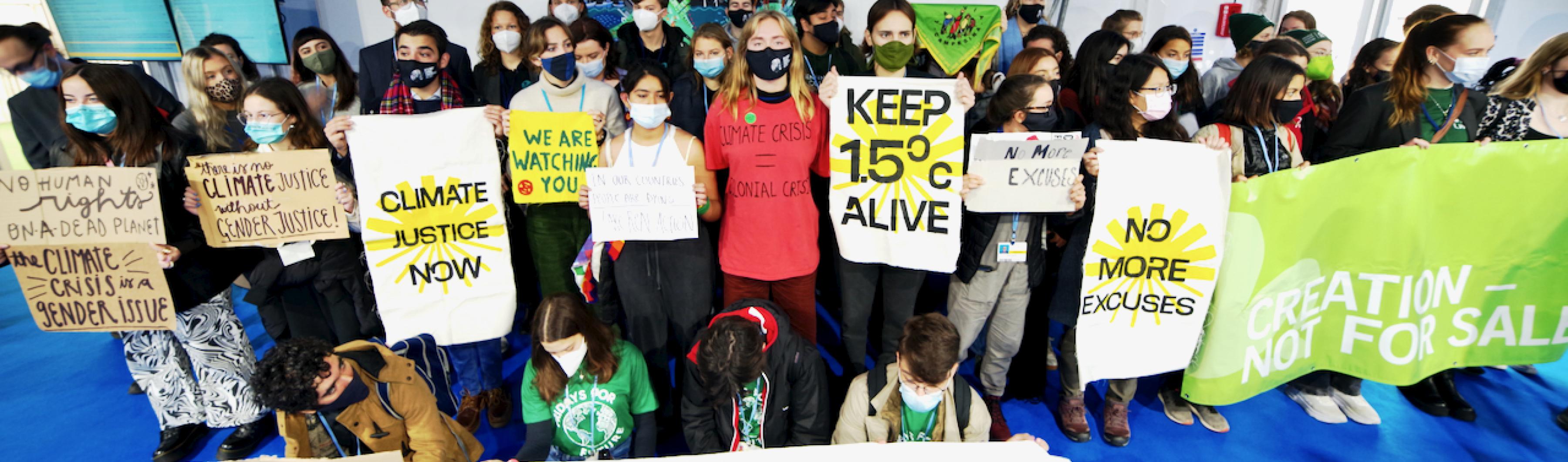 Jeunes grévistes lors de la COP26 à Glasgow. Richard Dixon / Amis de la Terre Écosse