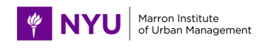 Logo de l'Institut Marron de gestion urbaine de l'université de New York
