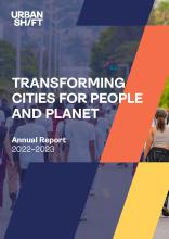 la couverture du rapport annuel 2022-2023 d'urbanshift