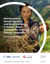 Intégration de l'égalité des sexes et de l'inclusion sociale dans les solutions fondées sur la nature pour l'adaptation au changement climatique