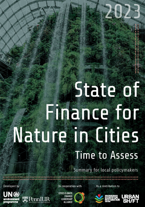 Couverture du rapport sur l'état des finances pour la nature dans les villes